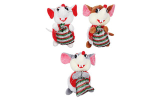 Мягкая игрушка "Мышка с мешком" 20см ассорти 2220 394-140