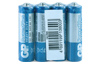 Батарейка GP PowerPlus Heavy duty R 06 15С (SR4) солевая голубая 232913 10878