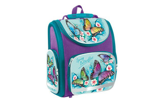 Рюкзак "InФОРМАТ.Бирюзовые бабочки" 36*29*18см EVA РЭКЖК-38ББ