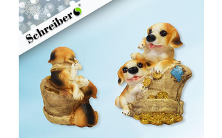 Копилка "Две собачки" полистоун Schreiber S8021