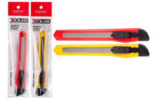 Нож канцелярский малый 9мм "Hatber.X-BLADE" UK_060159