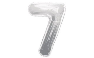 Шар Фольга "Цифра серебро 7" 40"/102см Ч16389