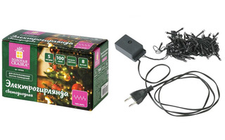 Гирлянда новогодняя электрическая  100л "Золотая сказка.Стандарт" 5м 591099