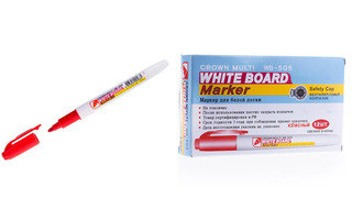 Маркер  "Crown" WB-505 для белых досок красный 2мм