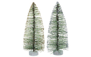 Елка декоративная 25см с блестящим инеем Е50050