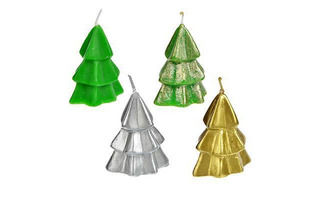 Свеча "Елка" 6,5см в подарочной уп. ассорти 396-477 СУПЕРЦЕНА