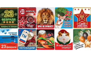 Сувенир "Магнит ассорти 23 февраля" код 918