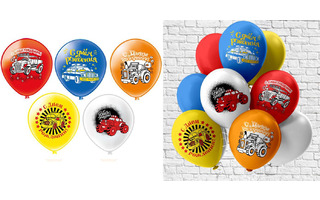 Шары 12" "С Днем рождения.Машинки" (25шт) Ч41283