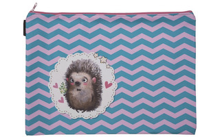 Папка для тетрадей А4 "Ежик" 1отд молния иск.кожа 3072002 DeVente