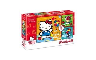 Пазлы Хатбер   49эл "Hello Kitty" 3картинки в 1коробке 49ПЗ5_22702