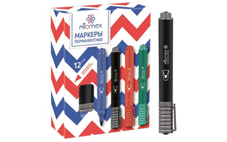 Маркер "deVente.Attomex" черный пулевидный 3мм 5043501