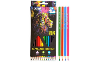 Карандаши 12 цв "deVente.Trio Mega Soft" 4М трехгранные 5022915