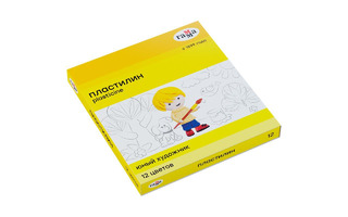 Пластилин 12 цв "Юный художник" 168гр 280045 Гамма