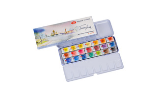 Краски худ акв 21 цв "Белые ночи" метал.пенал 191201562 кюветы