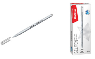 Ручка гелевая "Berlingo.Metallic" 0,8мм серебро металлик CGp_40010