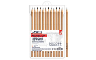 Набор ч/гр карандашей 12 шт "deVente.Архитектор" заточенные в ПВХ  5030707