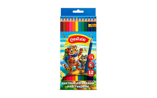Карандаши 12 цв "Creativiki" пластик ЦКП12КР