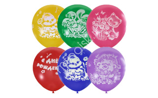 Шары 12" Пастель+декоратор "С Днем Рождения Детская" (25шт) 6040772