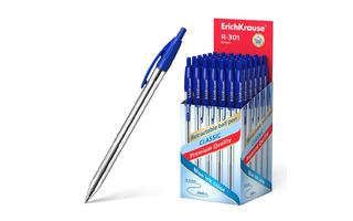 Ручка шариковая "Erich Krause.R-301 Classic Matic" синяя 1мм автомат 38509