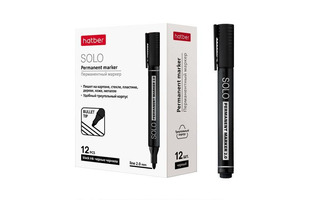 Маркер "Hatber.Solo" 2мм черный PM_064256