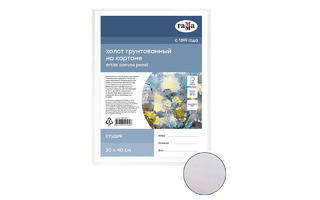 Холст на картоне "Студия" 30*40 280г/м² мелкое зерно 280818_06 Гамма