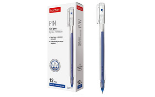 Ручка гелевая "Hatber.Pin" синяя 0,5мм трехгран.корпус GP_064524