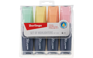 Набор текстовыделителей  4шт "Berlingo" 1-5мм T5020