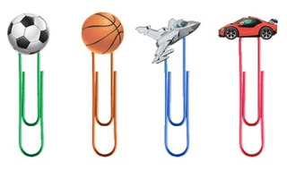 Закладки-скрепки deVente.Champions 7,8см ассорти 8065001