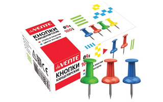 Кнопки-гвоздики 100шт "deVente" цветные 4132309