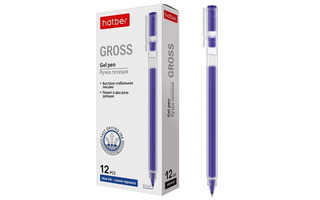 Ручка гелевая "Hatber.Gross" синяя 0,5мм GP_064542