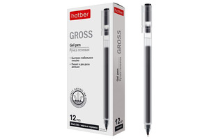 Ручка гелевая "Hatber.Gross" черная 0,5мм GP_064537