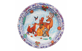 Тарелки "Поздравляю с Новым Годом!" бумажные d18см (6шт в уп) 3-1 393-228