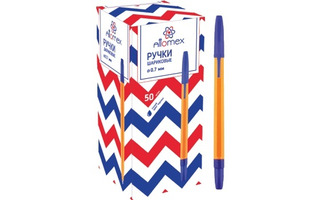 Ручка шариковая "deVente.Attomex" синяя желтый корпус 0,7мм 5073919