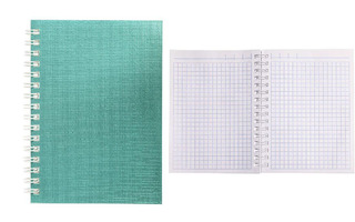 Записная книжка А6   80л "Metallic" мята на гребне бумвинил Хатбер 80ЗК6бвВ1гр 066838