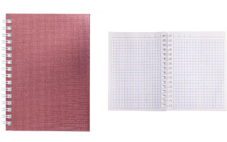 Записная книжка А6   80л "Metallic" розовая на гребне бумвинил Хатбер 80ЗК6бвВ1гр 066839