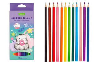 Карандаши 12 цв "Приключения кота Пирожка" Хатбер CS_066356