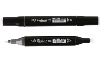 Скетчмаркер-блендер "Fantasia.Colorless.№0" двухсторонний 3/6,2мм Mazari М-5012-0 (ЦЕНА ЗА 1ШТ)