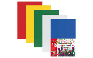 Фоамиран (мягкий пластик самоклеящийся)  А3  5л 5цв "deVENTE" 8013801