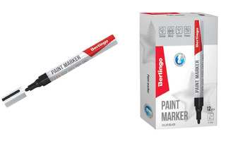 Маркер-краска "Berlingo" черная 2-4мм BMk_02101