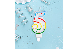 Свеча-цифра MESHU "5" MS_32385