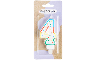 Свеча-цифра MESHU "4" MS_32383