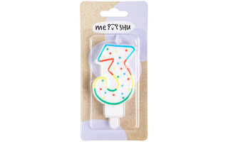 Свеча-цифра MESHU "3" MS_32381