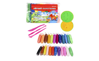 Пластилин легкий 24 цв ПрофПресс прыгающий,не тонущий НД-1643