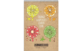 Скетчпад А4  40л "Цитрусовый микс" спираль крафт 120г/м² 10757 АкХолд