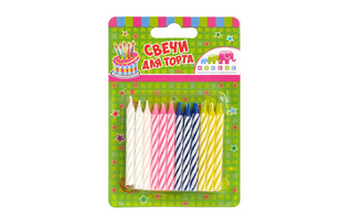 Набор свечей для торта 24шт "Ассорти" Ч02506