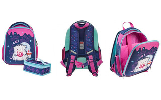 Рюкзак "Ergonomic mini.Приключения кота Пирожка" 35*27*13см 1отд+термосумка светоотр.NRk_62058 Hatbe