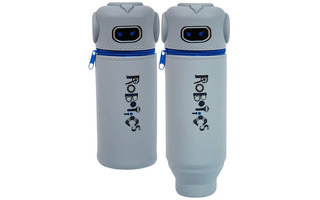 Пенал тубус "deVente.100% Cute.Robot" 20*6*6см увеличивающийся силикон молния фигурный 7027020