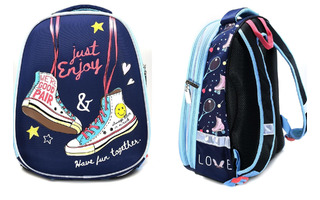 Рюкзак "Schoolformat.ERGONOMIC LIGHT.Hipster keds" 2отд жесткий каркас РЮКЖКМБ-ХКД