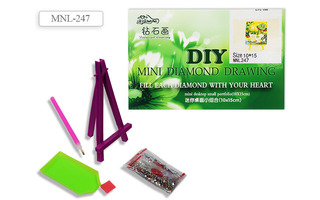 Мозаика алмазная "Лягушонок" 10*15см частичная MNL 247