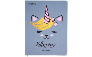Дневник школьный 1-11 кл обложка твердая "deVente.KittyCorn" иск.кожа 2020158